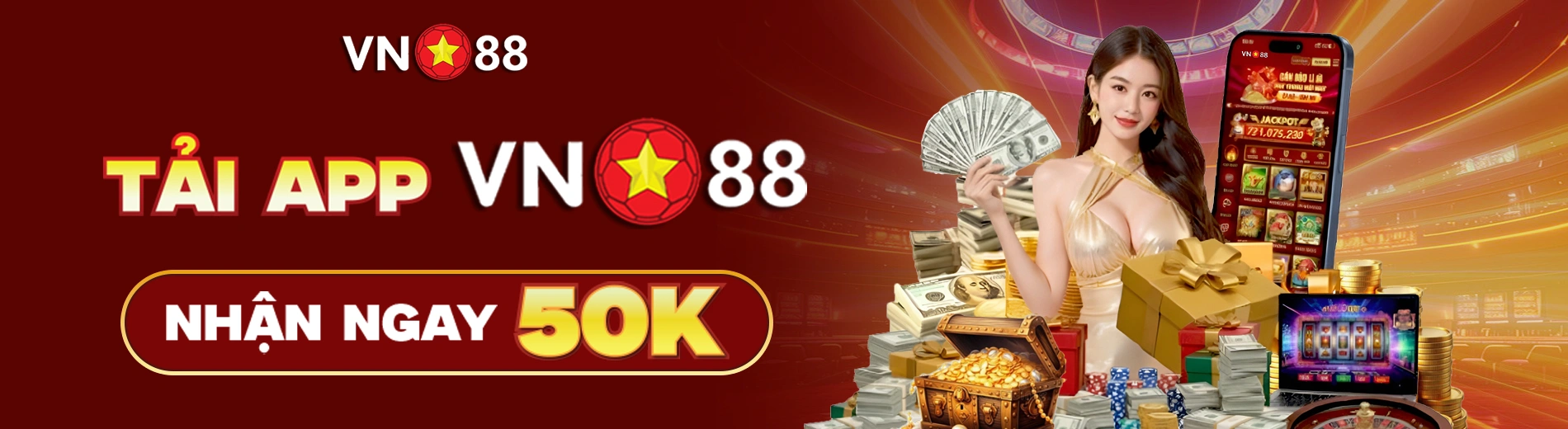 Banner VN88 về ứng dụng và khu nội dung di động